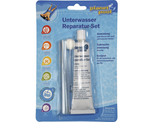 Unterwasser Reparaturset für Gartenteich- und Schwimmbeckenfolien aus PVC