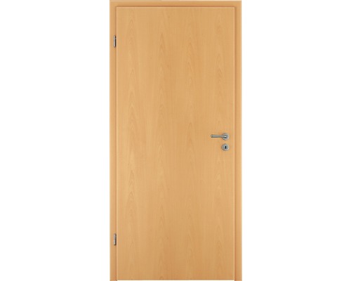 Porte en bois avec garniture de poignée et serrure