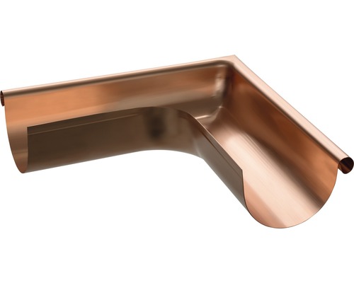 Pièce d'angle de gouttière 90° en cuivre extérieur pour NW 250 mm Angle de gouttière en cuivre pour l''évacuation des eaux de toiture