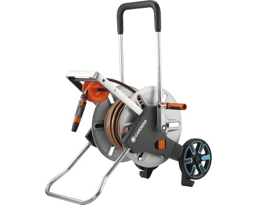 Gardena Schlauchwagen mit Gartenschlauch und Anschlussstück