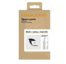 Fiskars Ersatzteilset mit Klinge, Feder und Kettenglied für Gartengeräte