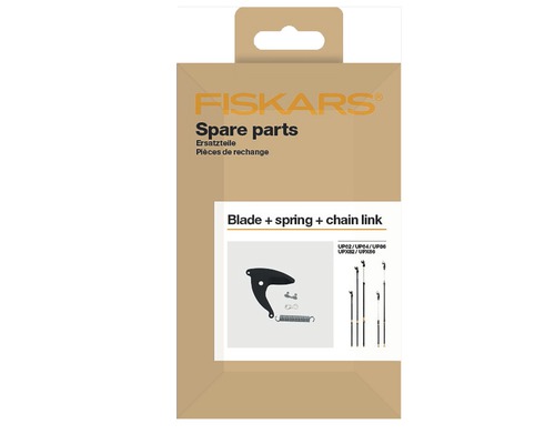 Kit de pièces de rechange Fiskars avec lame, ressort et maillon de chaîne pour outils de jardin
