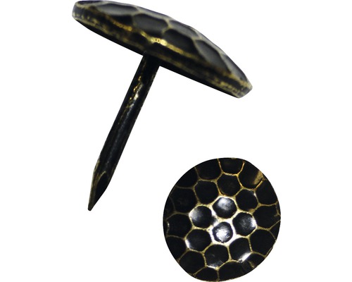 Polsternagel aus Metall mit sechseckiger Struktur