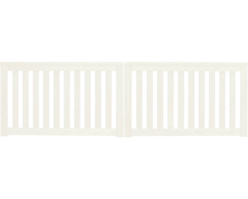 Portillon double Konsta Girona sans fraisage de serrure 300 x 90 cm blanc crème Côté de lit avec barreaux