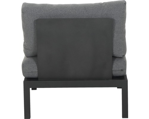 Fauteuil de salon de jardin avec cadre en aluminium et coussins