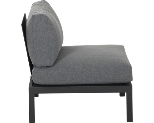Fauteuil de salon gris avec cadre en métal