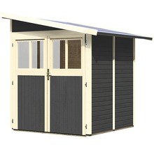 Abri de jardin avec double porte et fenêtres