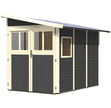 Abri de jardin avec double porte et fenêtre