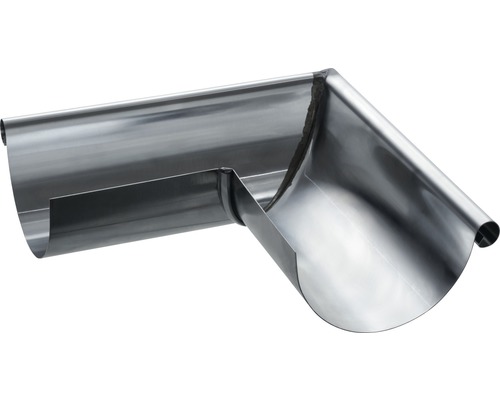 Pièce d'angle de gouttière 90° en zinc extérieur pour NW 250 mm