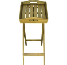 Serviertablett aus Holz mit klappbarem Gestell
