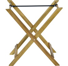 Holztablettständer mit schwarzem Gurt