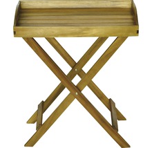Holztablett mit Klappbeinen