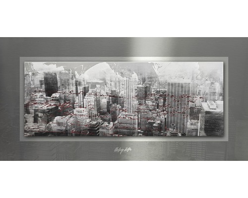 Metallbild City Life 50x100 cm