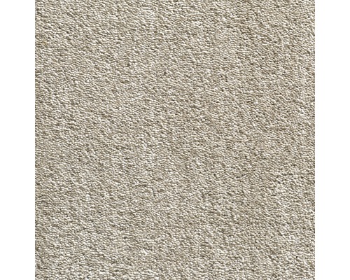 Spannteppich Velours Grace beige FB69 400 cm breit (Meterware) Nahaufnahme eines Teppichbodens