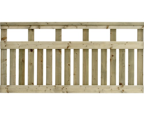 Clôture de jardin Konsta Elda 180x90 cm traité en autoclave par imprégnation Elément de clôture en bois avec lattes