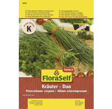 Petersilie Schnittlauch Duo Kräuter FloraSelf Select samenfestes Saatgut Kräutersamen Saatband 2x2,5 m