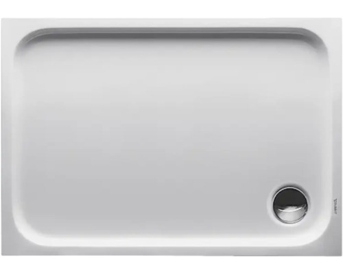 Receveur de douche DURAVIT D-Code 1000 x 700 x 85 mm blanc lisse 720093000000000 Receveur de douche rectangulaire avec drain