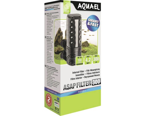 Aquael ASAP Filter 300 Filtre intérieur pour aquarium jusqu''à 100 litres
