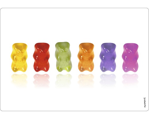 Paroi arrière de cuisine mySPOTTI gummy bears 59x41 cm