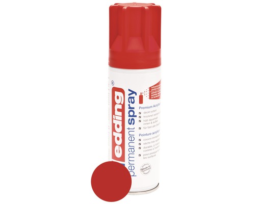 Spray permanent edding 5200 rouge trafic mat satiné 200 ml