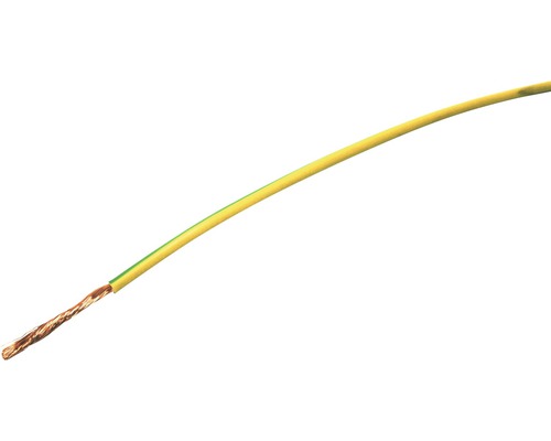Câble électrique multibrin en T 1x1,5 mm2 jaune/vert Eca (au mètre)