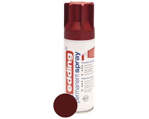 Spray permanent edding 5200 pourpre mat satiné 200 ml Bombe de peinture permanente Edding avec échantillon de couleur