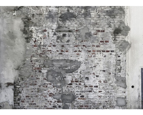 Papier peint panoramique intissé 445404 Factory IV aspect pierre gris 9 pces 300 x 418,50 cm