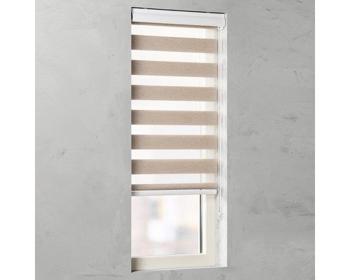 Store jour/nuit SOLUNA D-R10 avec caisson blanc Wood bois 60x175 cm Fenêtre avec store double pour le contrôle de la lumière