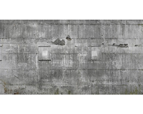 Papier peint panoramique intissé 445503 Factory IV aspect pierre gris 12 pces 300 x 558 cm