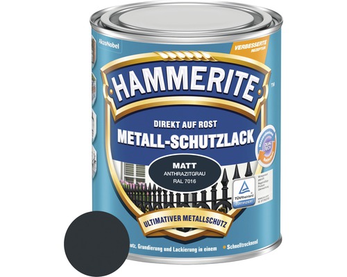 Peinture antirouille & peinture métal HAMMERITE gris anthracite mat 750 ml