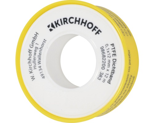 Bande d'étanchéité pour filetages PTFE 0,1mm d'épaisseur Ruban d''étanchéité PTFE 0,1x12 millimètres x 12 mètres