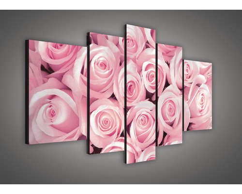 Mehrteiliges Wandbild mit Rosenmotiv