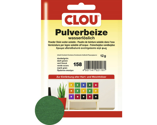 Clou Pulverbeize dunkelgrün 12 g