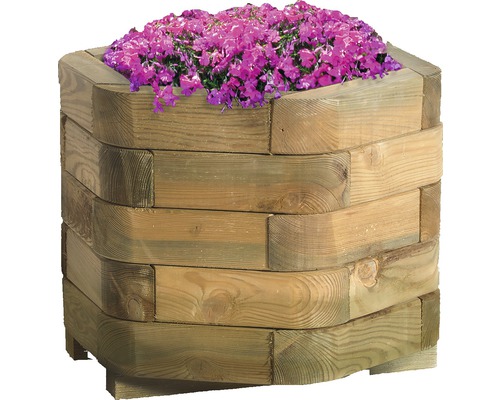 Pot pour plantes Toscana bois 50 x 50 x 35 cm marron