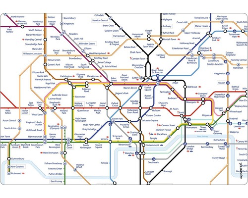 Paroi arrière de cuisine mySPOTTI pop Subway London 59x41 cm