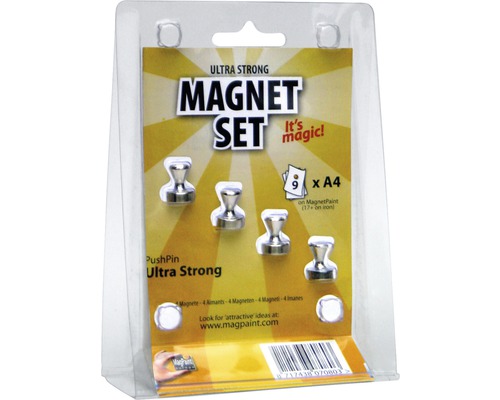 Magnet-Set Pin chrom 12 mm
