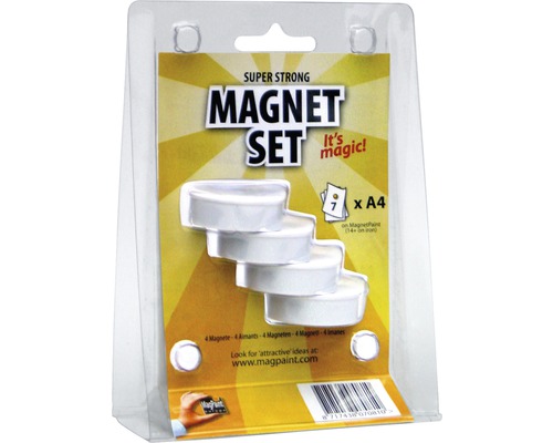 Magnet-Set rund weiss 33 mm