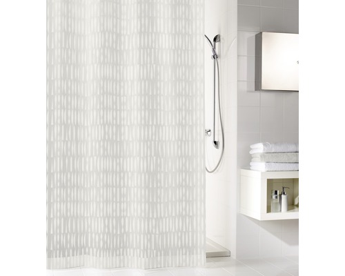 Rideau de douche Kleine Wolke Zora blanc 180x200 cm