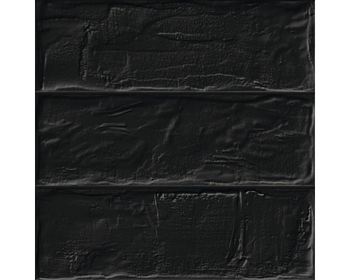 Carrelage mural Brick noir 33.15x33.15 cm