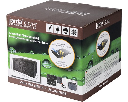 Housse de protection Jarda pour ensemble de sièges 240x190x85 cm anthracite Emballage de housse de protection pour mobilier de jardin