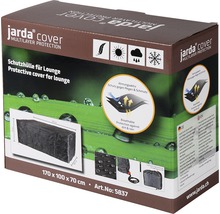 Verpackung einer Schutzhülle für eine Lounge mit den Maßen 170 mal 100 mal 70 Zentimeter