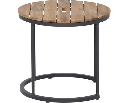 Table d''appoint en bois et métal pour l''extérieur