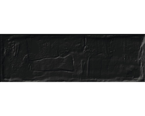 Carrelage mural en grès cérame fin Brick black 11x33,15 cm