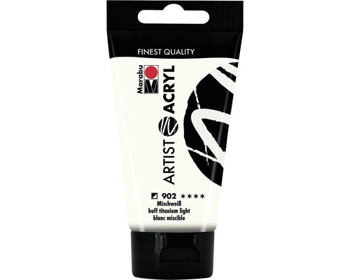 Marabu Acrylfarbe Artist Acryl mischweiss 902 75 ml Marabu Artist Acryl Mischweiß Farbe in Tube
