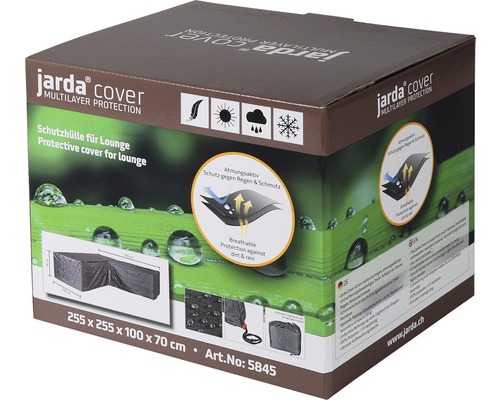 Housse de protection pour salon de jardin d'angle L255 cm AEROCOVER