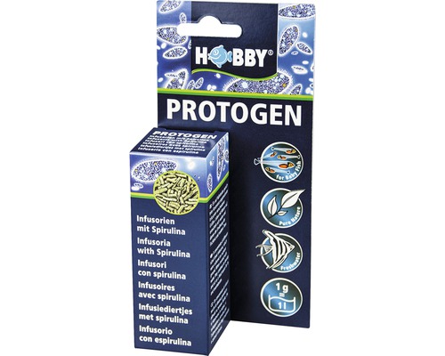 Infuseurs avec spiruline HOBBY Protogen 20 ml Hobby Protogen nourriture d''élevage pour alevins avec spiruline