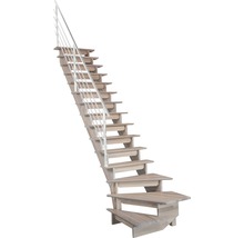 Garde-corps aluminium pour escalier Pertura Agape 1/4 tournant