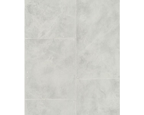 Papier peint intissé 59332 Loft béton greige Imitation de carreaux gris pour revêtements muraux et de sol