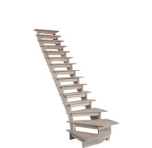 Escalier en bois sans rampe