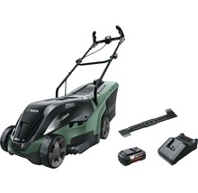 Bosch Akku-Rasenmäher mit Akku, Ladegerät und Messer